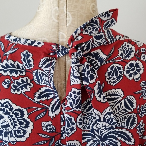 Madewell Silk Bow Tank in Italian Floral - Picture 3 of 8